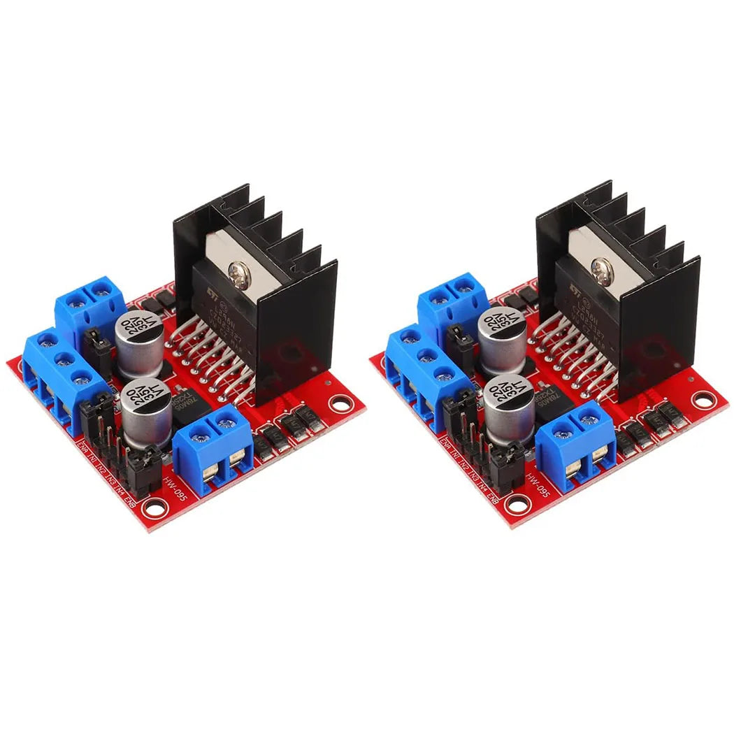 DC Gearbox Motor TT Motor 200RPM Tire Wheel DC 3-6V 1:48 Male Connector with 1Pc L298N Motor Drive Controller Board for Arduino