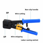 Crimping Pass Through RJ45 6P 8P Cat5 Cat5e Cat6 Pliers Crimp Net Work Tool Multifunction Crimper End-Pass-Through Connectors