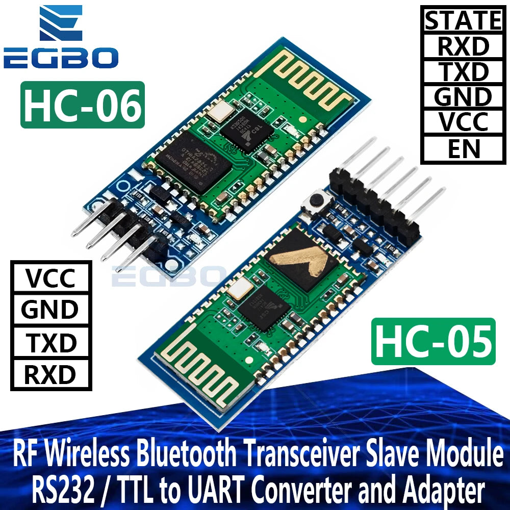 HC-05 HC-06 RF Wireless Bluetooth Transceiver Slave Module HC05 / HC06 RS232 / TTL to UART Converter and Adapter For Arduino
