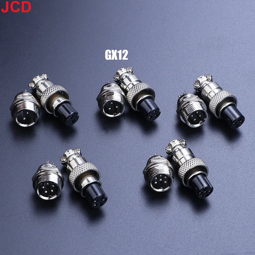 JCD 1Set GX12 GX16 GX20 2 3 4 5 6 7 8 9 10 12Pin Docking Aviation Plug Socket Waterproof Circular Connector