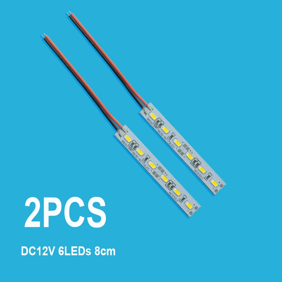 2PCS 8cm Hard LED Light Strip DC5V DC12V 6LEDs DC24V 12LEDs LED Bar Lights 5630 5730 LED Hard Strip Warm White Red Green Blue