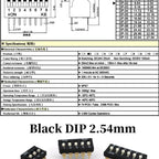 5pcs Slide Type Switch Module 1 2 3 4 5 7 8 10PIN /1.27/2.54mm Position Way SMD/DIP Pitch Toggle Switch Snap Switch Dial Switch