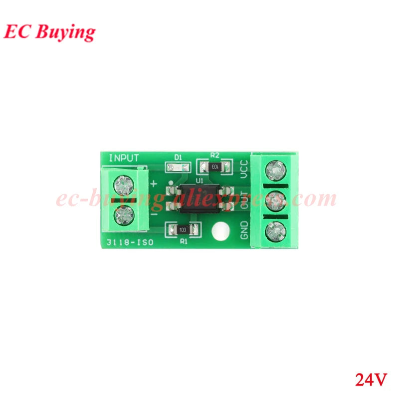 5Pcs/1pc 1 Channel Way Optocoupler Isolation Module 3-5V/12V/24V Photoelectric Isolator Anti-interference PLC Drive Motor Board
