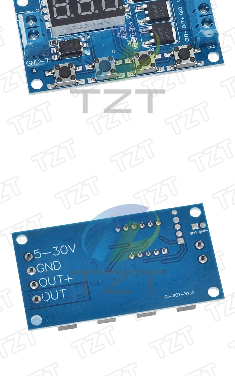 1/3PCS DC 12V 24V Dual MOS LED Digital Time Delay Relay Trigger Cycle Timer Delay Switch Circuit Board Timing Control Module DIY
