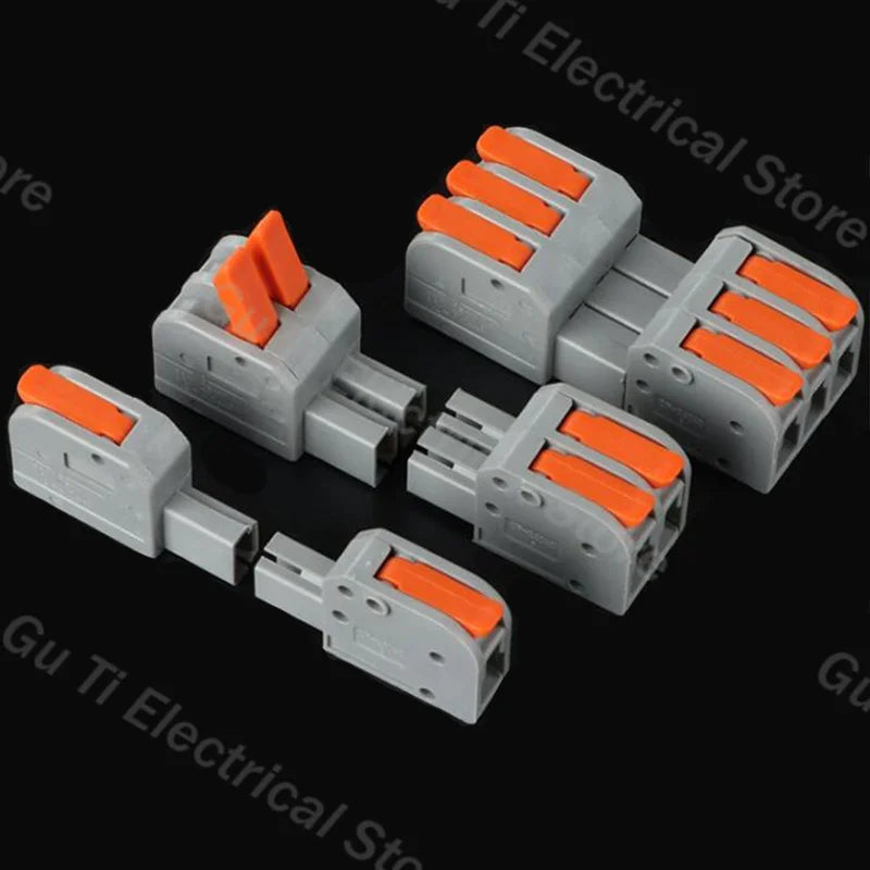 Male Female Docking Mini Quick Wire Connector Universal Compact Electrical Wiring Connectors Push-in Conductor Terminal Block
