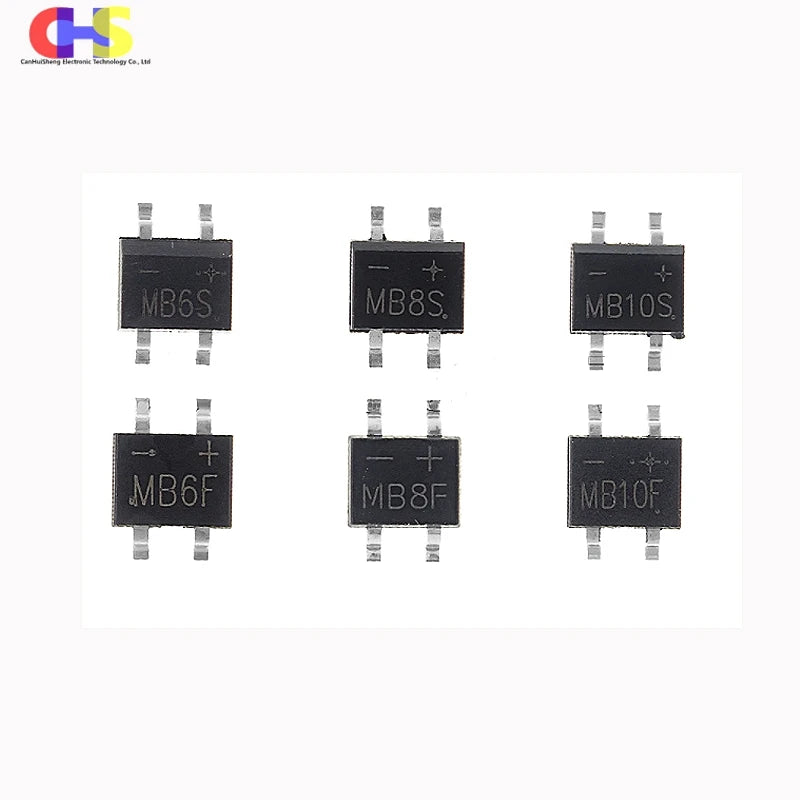 20pcs MB6F MB6S MB8F MB8S MB10F MB10S SOP-4 ABS8 ABS10 ABS210 DB105S DB106S DB107S DB157S DB207S SOP Rectifier Bridge Stack