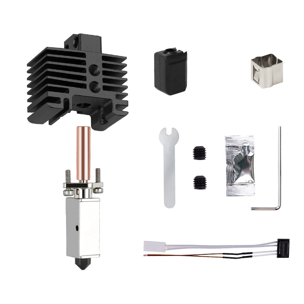 Upgrades V2.0 For Bambu Lab P1P Hotend Kit Bi Metal Throat For Bamboo X1C Hot End X1 Nozzle P1S Thermistor Hardened Steel Nozzle