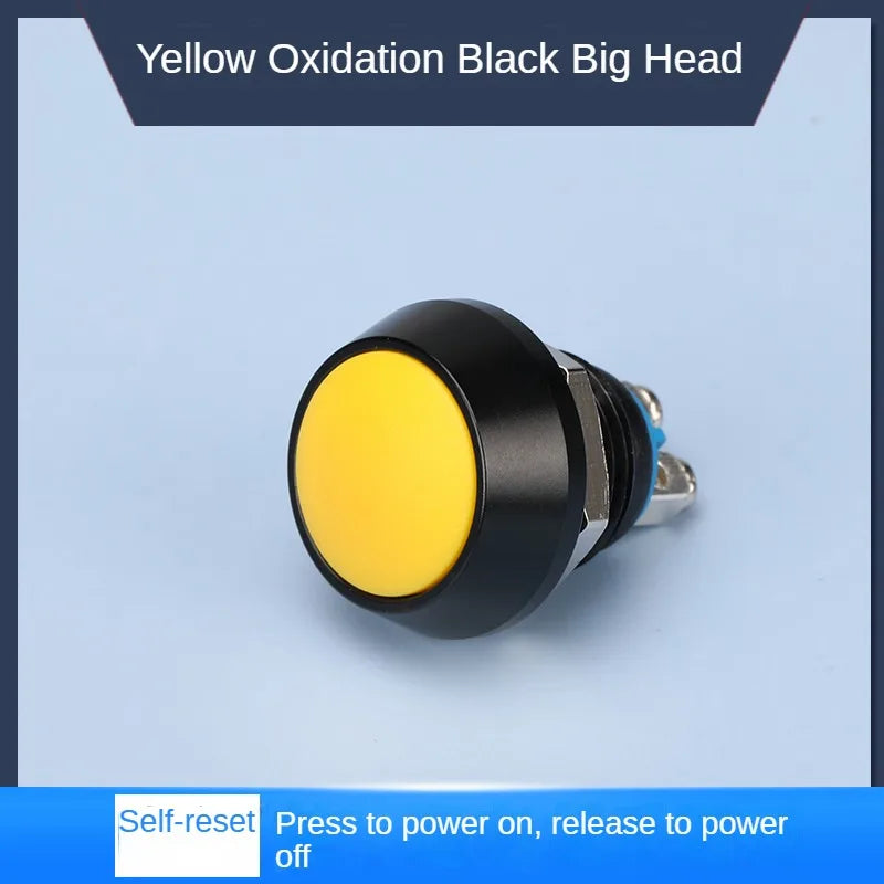12MM Small Mini Metal Push Button Switch 12V 220v On Off Start Stop Momentary Colorful Black Oxide Waterproof Round Head Wedding