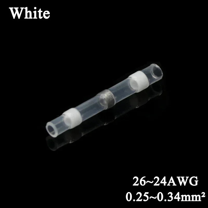 10 ~ 500pcs Solder Seal  Wire Connectors Kit Heat Shrink Butt Crimp Terminals Waterproof Electrical Cable Splice Connector