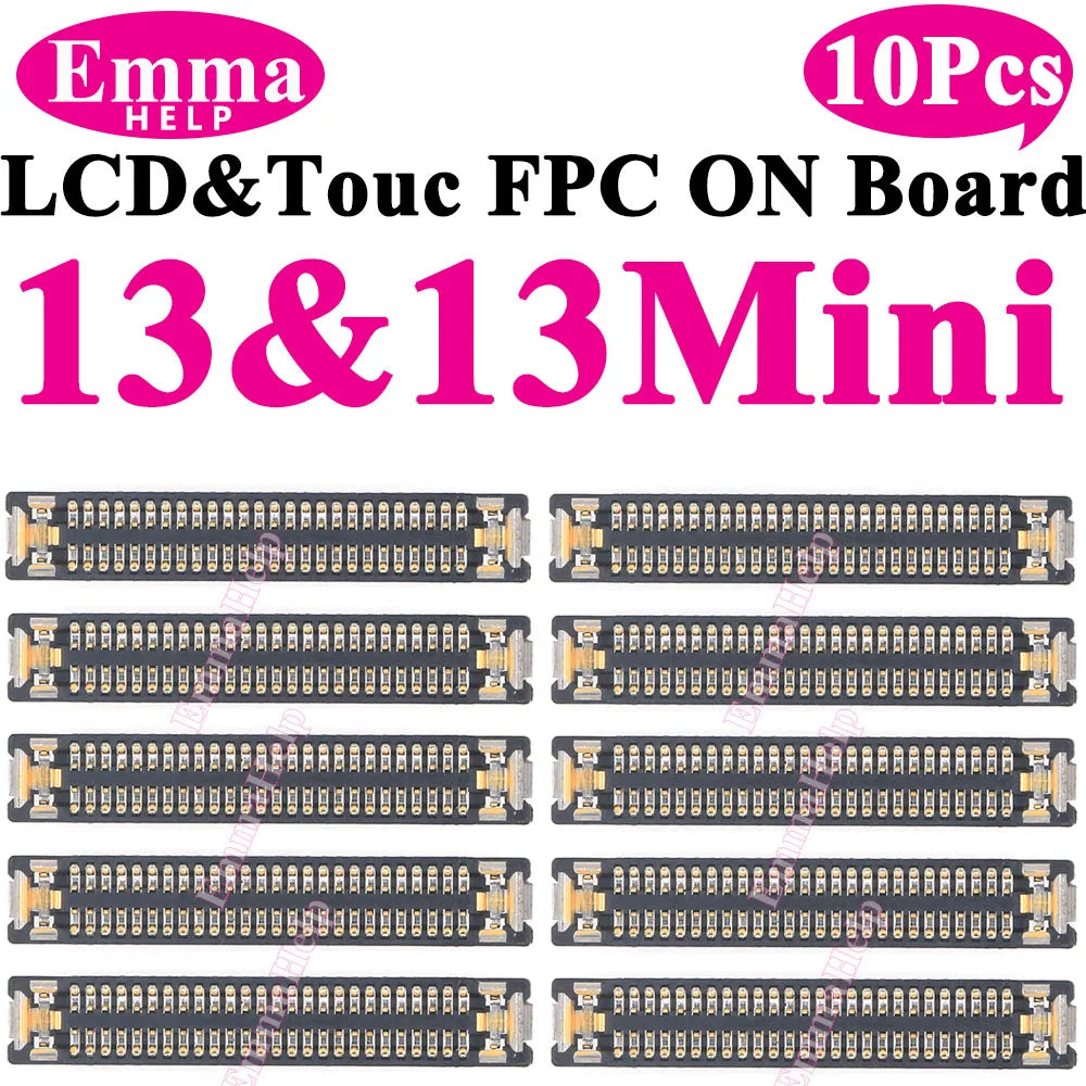 10Pcs LCD Display Touch FPC Connector for iPhone 17 17Pro 16 15 14 Pro Max Motherboard Logic Board Screen Plug Replacement