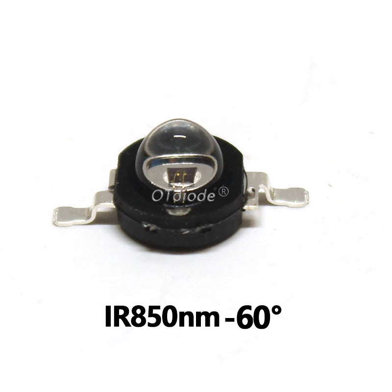 IR LED 3W 730nm 740nm 850nm 940nm 1050nm 3Watt Chip Diode Infrared Red Beads Radiation Bulb Laser Flashlight Night Vision Camera