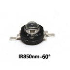 IR LED 3W 730nm 740nm 850nm 940nm 1050nm 3Watt Chip Diode Infrared Red Beads Radiation Bulb Laser Flashlight Night Vision Camera