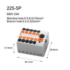 Fixed Modular Wire Connectors Compact Splicing Lighting Push-in Multi Link Terminal Block 1 in Multiple Out 225 Series 1