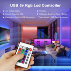 RGB 5050 Strip Light with 24 Key Controller, 1m~40m Led Strip Lights for Bedroom, Kitchen, TV, Holidays (Halloween, Birthday)