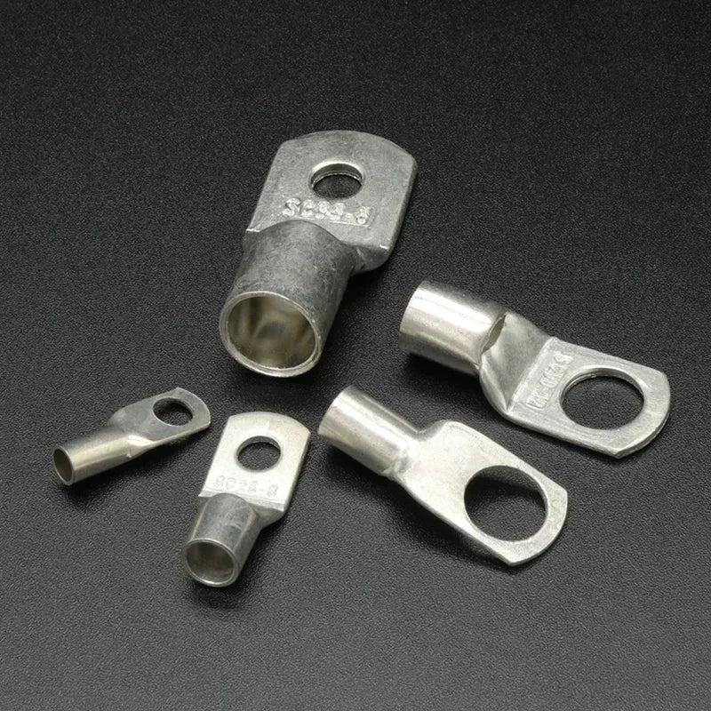 SC Type Wire Nose Terminal SC6 SC10 SC16 SC25 Bare Copper Battery Block Lugs Hole ID 6 8 10 12mm Crimp Wire Connector