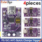 4pcs CH224K Module Type-C QC AFC PD2.0 PD3.0 to DC Spoof Scam Fast Charge Trigger Polling Detector 5V 9V 12V 15V 20V