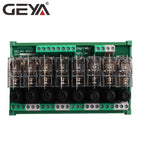 SALE GEYA 2/4/16 Channel PLC Relay Module 12V/24V DC 8A with Fuse Protection DIN Rail Mount Industrial Automation