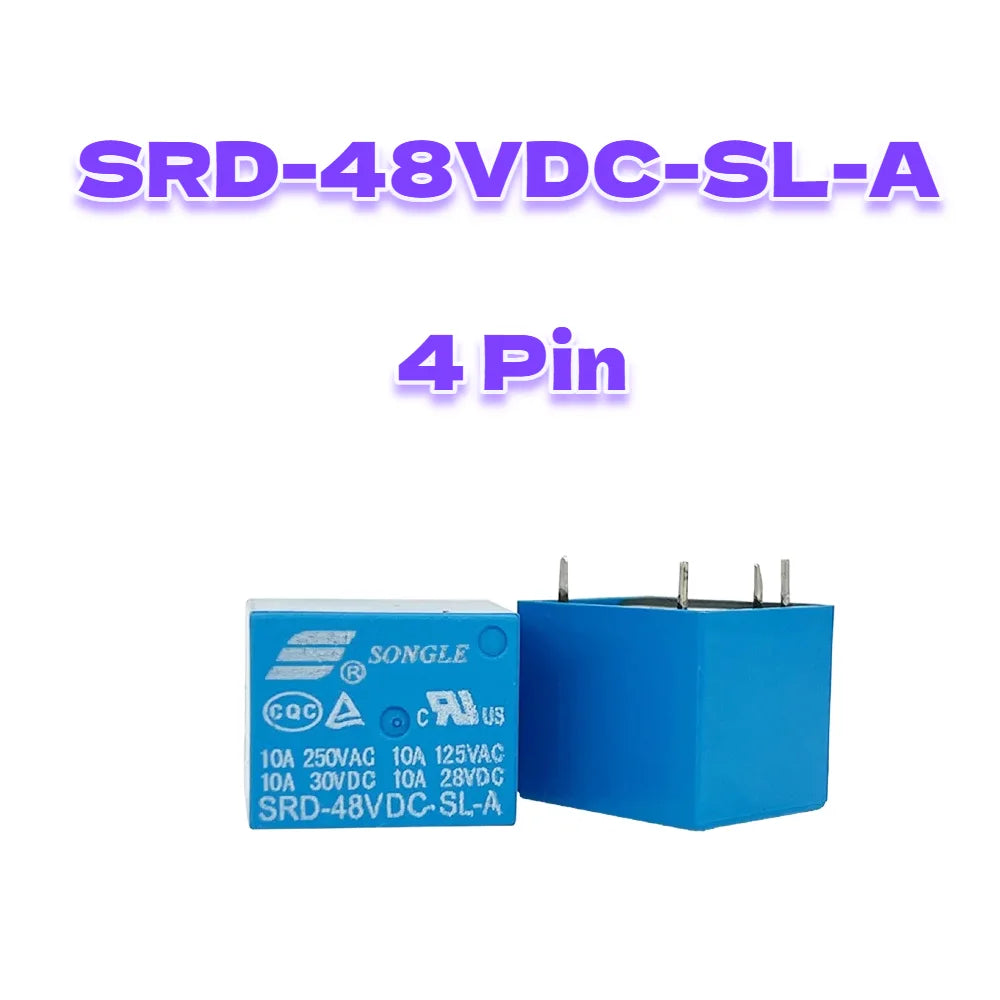 5 Pieces Power Relays SRD-03VDC 05VDC 06VDC 09VDC 12VDC 18VDC 24VDC 48VDC-SL-A SL-C T73 7A 10A 15A 4Pin 5Pin for Electronics