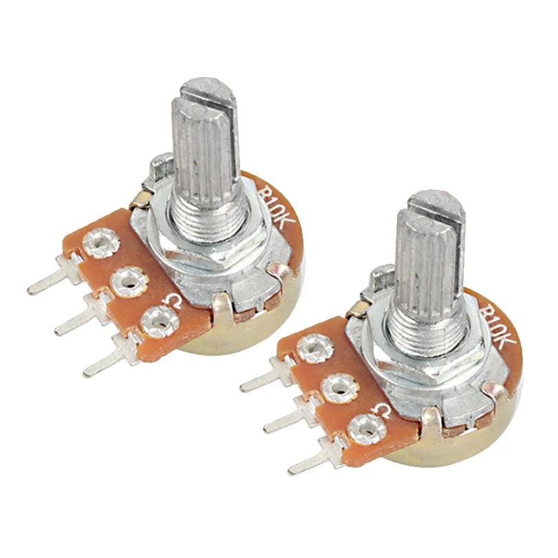 5PCS/LOT WH148 3Pin15mm 1K 2K 5K 10K 20K 50K 100K 250K 500K 1M Ohm Linear Taper Rotary Potentiometer Resistor B1K B5K B10K B200K