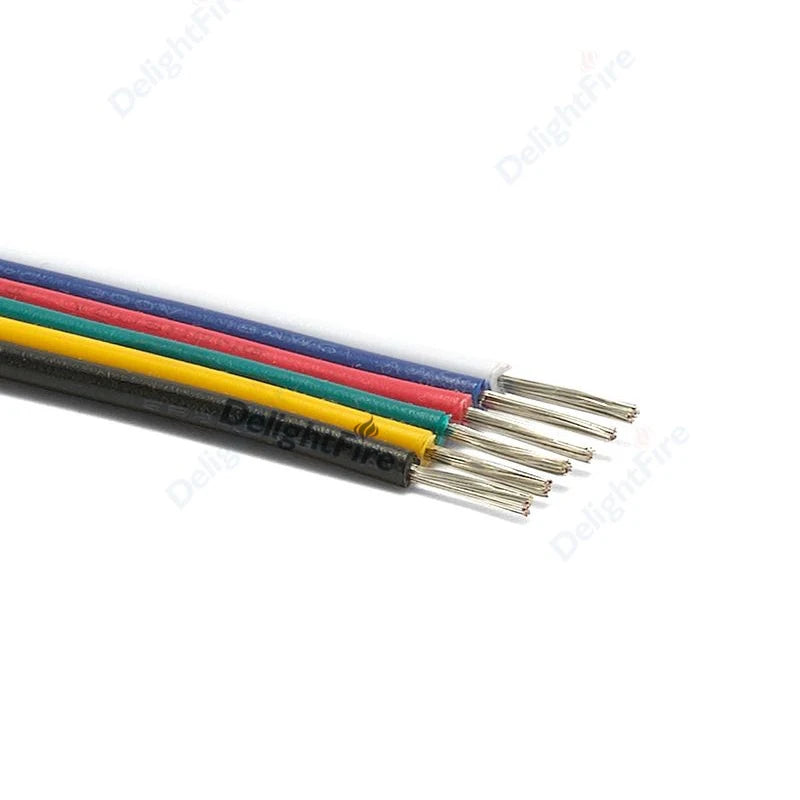 5-100m LED Cable 18 20 22AWG Hookup Wire 6 5 3 2 4pin RGB Extension Cable For LED Strip WS2812B Pixels Light SM JST Connectors