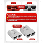 For Anderson Style Plug Connectors Adapter 50A DC for Power Tool Charger Battery Car RV Solar Panel Electronic Power Accessories