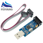 10Pin To 6 Pin Adapter Board+ USBASP USBISP AVR Programmer USB ATMEGA8 ATMEGA128 ATtiny/CAN/PWM 10Pin Wire Module DIY