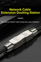 CAT6 Cat6A Cat7 Network Cable Extender Junction Adapter Connection Box RJ45 Lan Extension Connector Full Shielded Toolless Crim