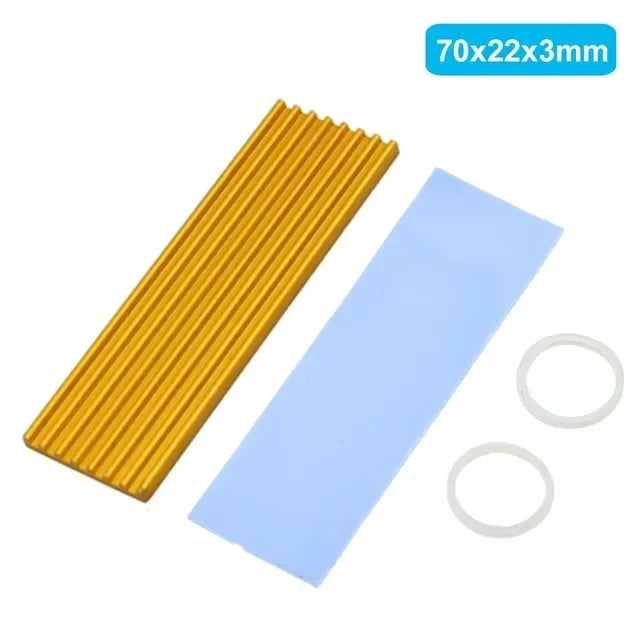 Aluminum Cooling Heatsinks Thermal Pads Heat Dissipation Radiator Thickness 3mm 6mm for M.2 NGFF SATA PCI-E NVME M2 SSD Heatsink