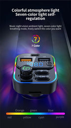 FM Transmitter Bluetooth 5.3 Handsfree Car AUX Radio Modulator MP3 Player with PD20W QC3.0 Fast Charge Adapter Car Accessories