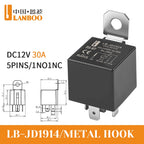 LANBOO 30A High Current Car/Auto Relay 12V 24V 30A with 4PIN/5PIN Applications Include Lighting Control and Horn Control.