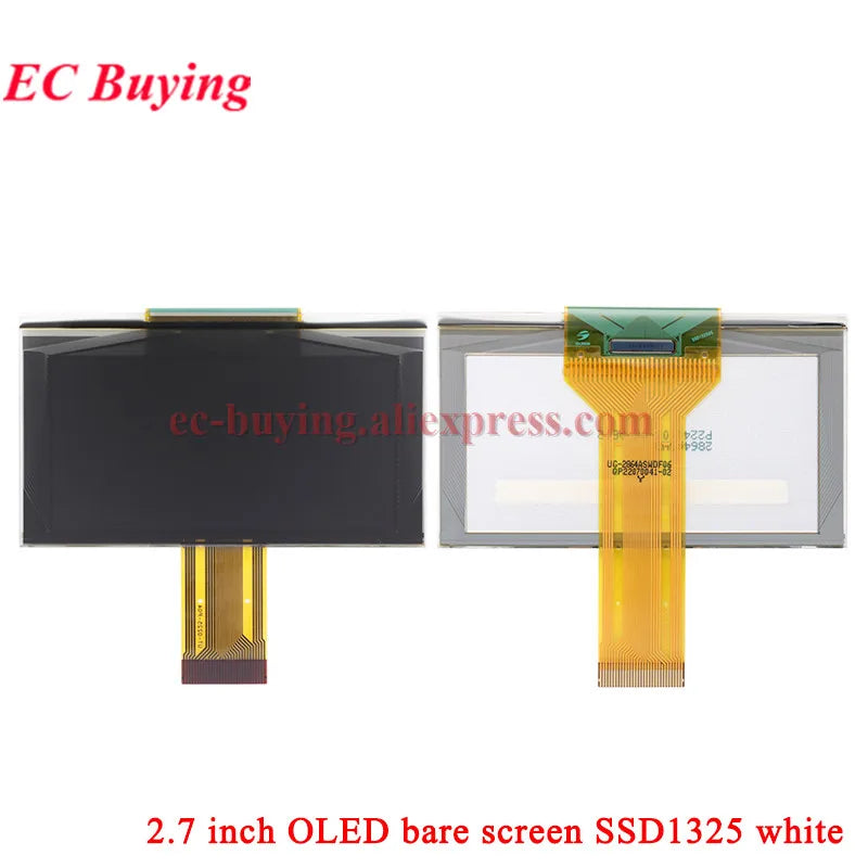 2.7 Inch OLED LCD Display Module 128x64 Drive SSD1325 SSD1327 2.7'' Screen Board 4Pin 7Pin IIC I2C SPI 8-bit Parallel Port White