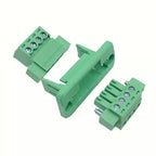 1sets 3.81mm Terminal Block Through-wall Welding-free Plug-in Type 2P/3P/4P/5P/6P/8P/10P/12P/16P 3.81mm with Flange Fixed Panel