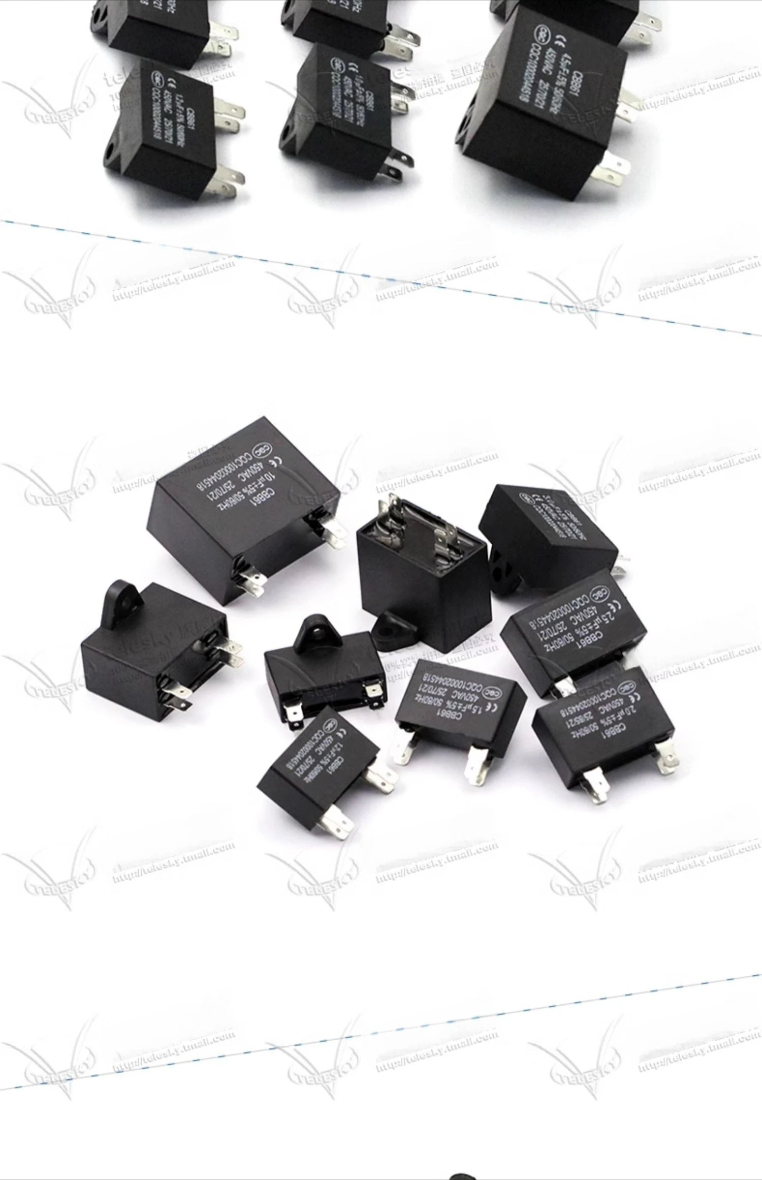 CBB61 Fan Air Conditioner Starting Capacitor 450V 1/1.2/1.5/2/2.5/3/3.5/4/4.5/5/6/7/8/10/12UF Ceiling Fan Hood Motor Capacitor
