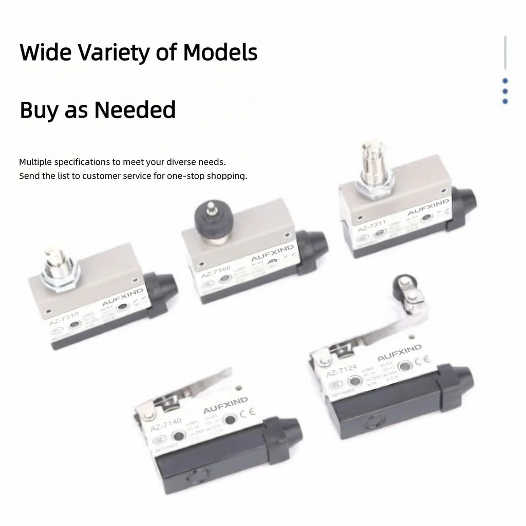 10A 250V AZ Waterproof Microswitch Travel Micro Limit Switch Small Horizontal Roller Lever AZ-7312 AZ-7311 AZ-7121 AZ-7310 TZ