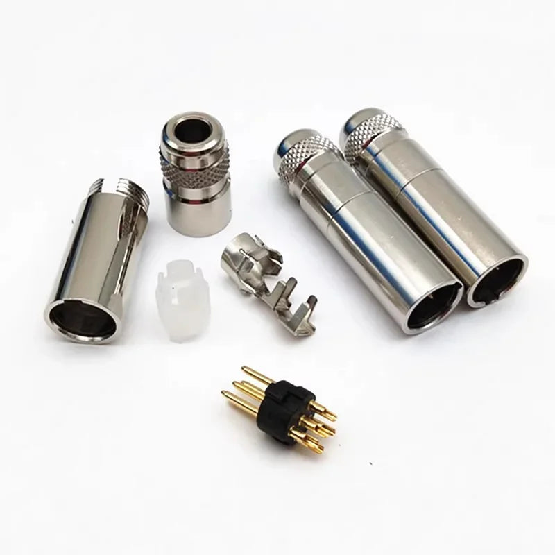 Mini XLR Aviation Connector 3/4/5/6pin Female Plug Male Socket Zinc Alloy+copper Pins for MIC Microphone Audio Video Connecting