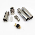 Mini XLR Aviation Connector 3/4/5/6pin Female Plug Male Socket Zinc Alloy+copper Pins for MIC Microphone Audio Video Connecting