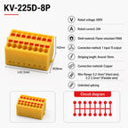 1Pc Wire Electrical Cable Connectors Plug-in Terminal Block PTFIX 2.5mm² Splitter Spliceable DIN-Rail Mounting Junction Box Too