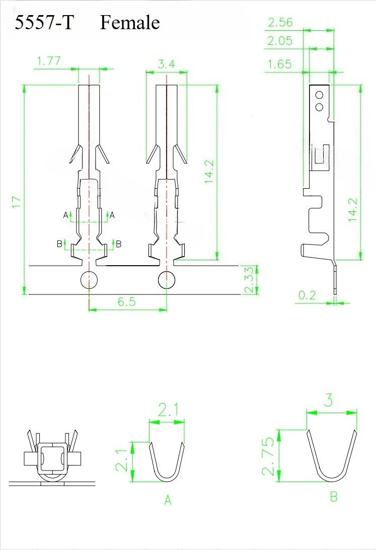 4.2mm/ batch 5557 / 5559 automobile harness connector 2-18/24 pin male and female terminal plug kit computer power cable
