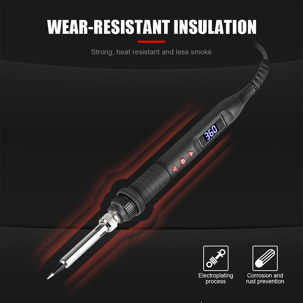 JCD 908U Soldering Iron Kit LCD Display 80W Adjustable Temperature Portable Soldering Iron 220V/110V Welding Tool