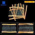 120PCS Metal Film Resistor 1/4W 1% Ohm Resistance Kit 2ohm 2.2ohm 2.4ohm 2.7ohm 3ohm 3.3ohm Car Airbag Repair Resistor Set