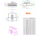 SM2.54 22AWG Cable 2/3/4/5/6-12Pin Plug Socket Male Female 10/15/20/30/50cm Connector LED Strip Light Adapter Wire Harness