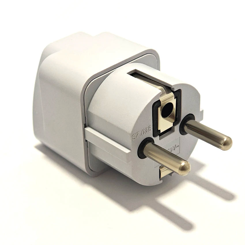 Universal EU Plug Adapter International AU UK US To Euro Travel Conversion Adapter Electrical Converter Power Socket Grey