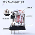 10pcs Small Intermediate Relay AC 220V DC C24 HH52P HH53P HH62P HH63P LED  General Mini Electromagnetic Relay Wholesale