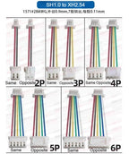 5Pcs SH1.0 to 1.25/ZH1.5/PH2.0/XH2.54 PH2.0 to XH2.54 Adapter Conversion Terminal Wire Connecting Line Cable 2P 3P 4P 5P 6P