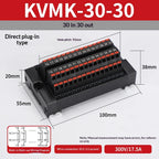 One in Multiple Out Direct Insertion Terminal Block Distribution Box DIN Rail Power Common Splitter PLC Signal Line Junction Box