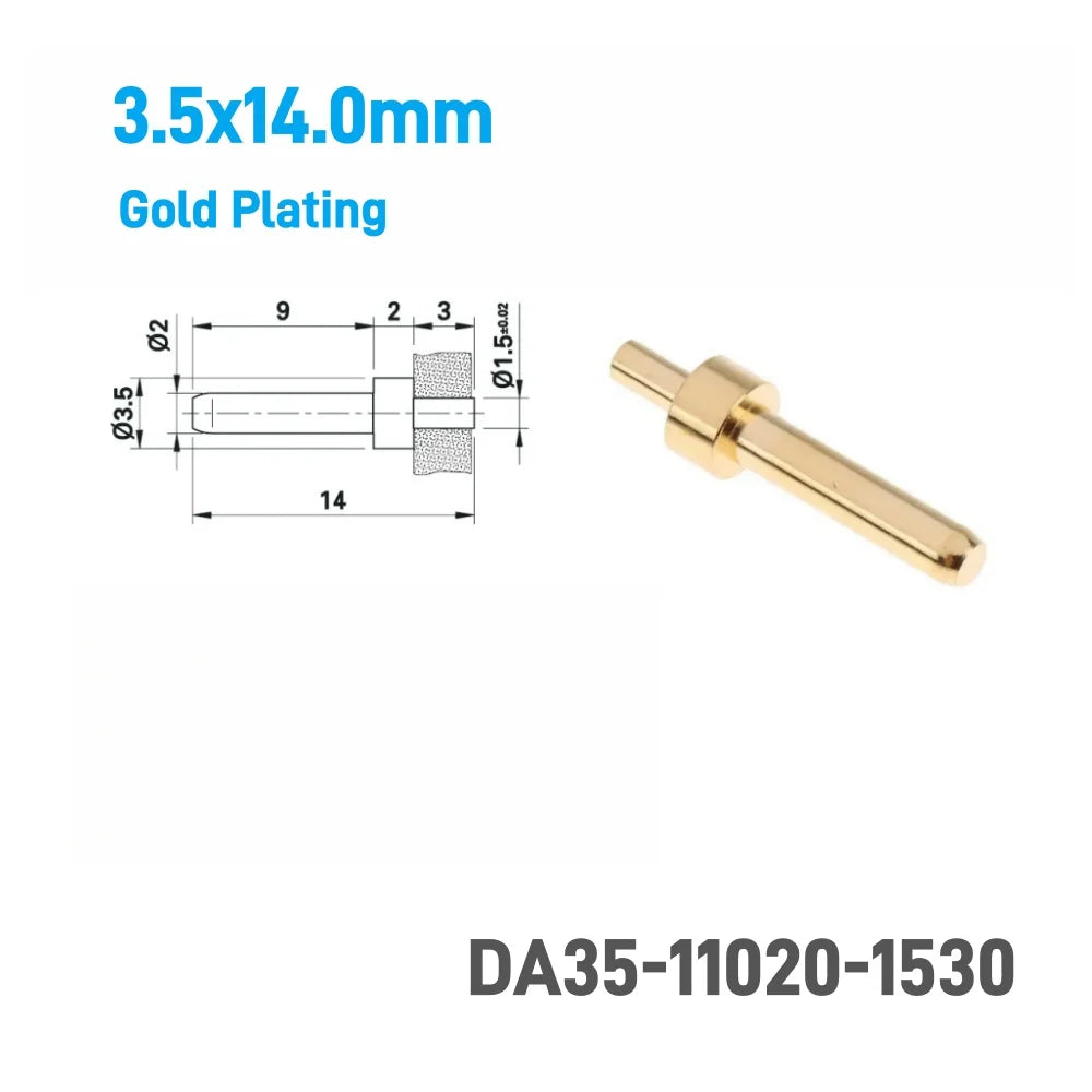 100/2000 Pcs Printed Circuit Board Male PCB Pins Gold Plated Press-Fit Tip Header Diameter 1.0 1.3 MM Brass Bias Connector Solid