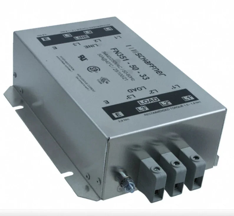 Power Line Filter Modules Schaffner FN351-50-33 Three Phase EMC/EMI Line Filter 50 A AC DC ~ 60Hz Single Stage Terminal Block