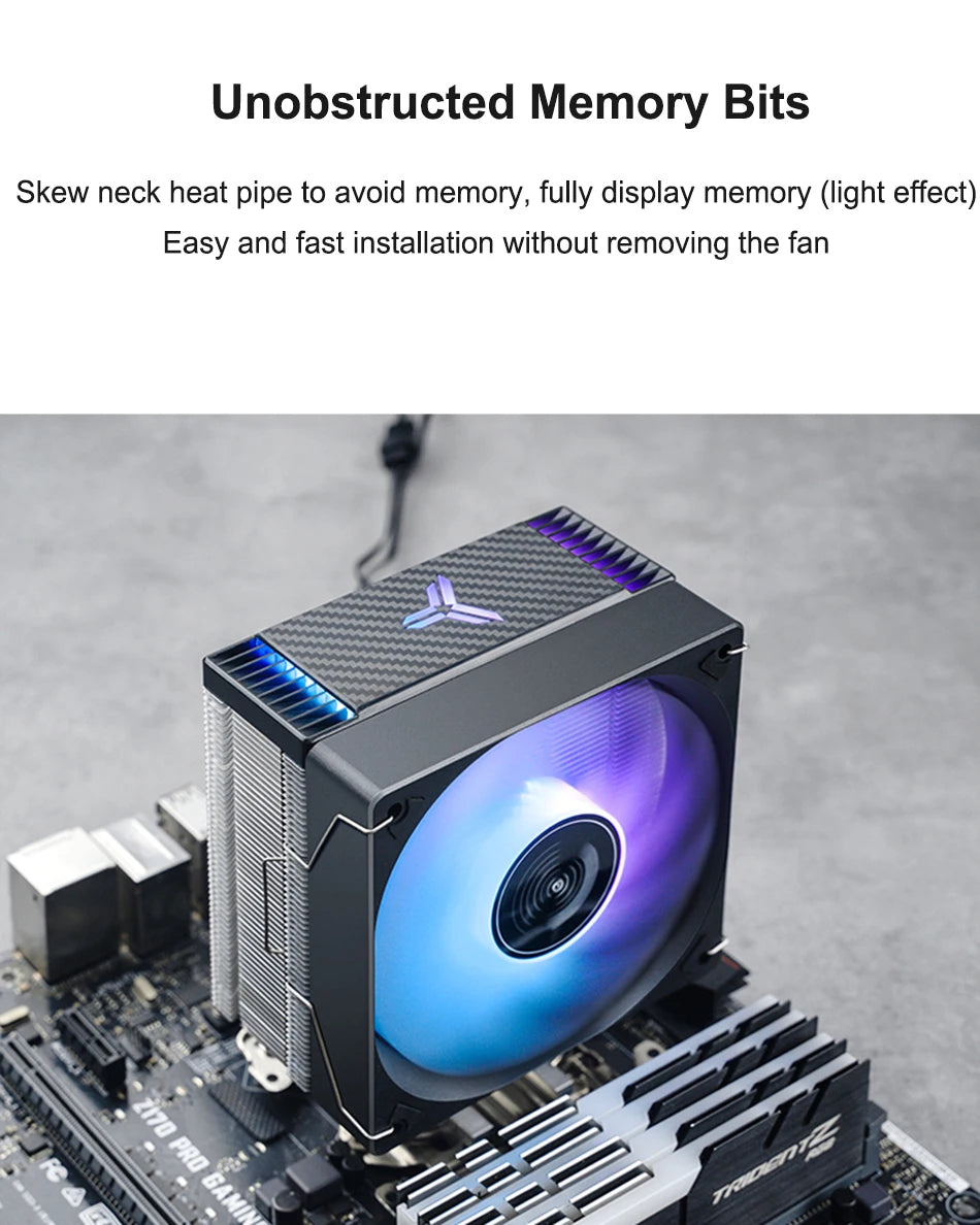JONSBO CR-1000 EVO Tower CPU Cooler Nickel Plated 4 Heat Pipe 5V 3PIN ARGB Fan Air-Cooled Radiator For LGA1700 115X 1200 AM4 AM5