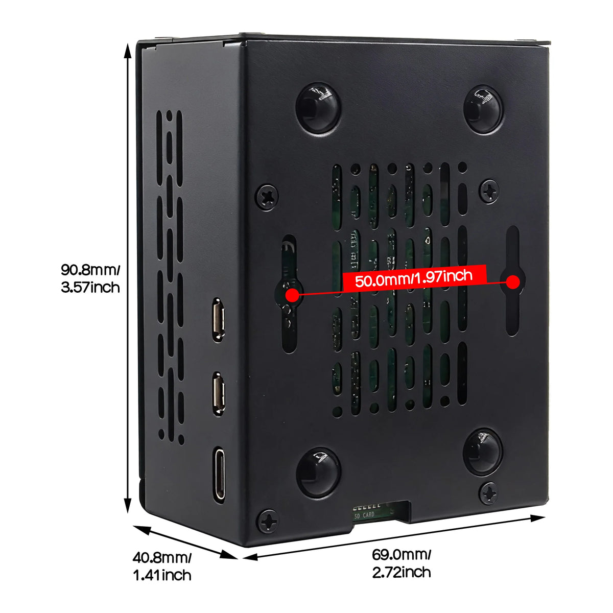 Geekworm P579-V4 Metal Case for Raspberry Pi 5 PCIe M.2 NVMe SSD Shield X1000 X1001 X1003 X1004 NOT Support X1002