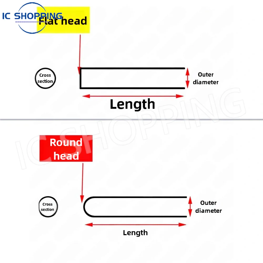 100pcs Temperature Sensor PT100 DS18B20 Stainless Steel Sleeve Blind Protection Sleeve 6X50mm 6X30MM 6*30mm 6*50mm